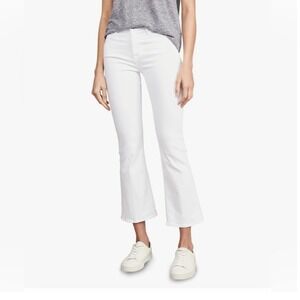 FRAME Le Crop Mini Boot‎ White Denim Jeans Size 30 NWT Flare Cropped